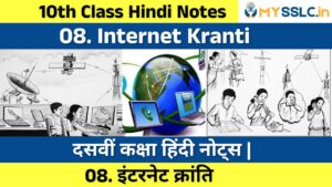 10th class hindi internet kranti lesson notes