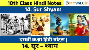 10th class Sur Shyam hindi notes